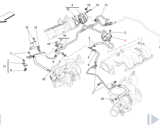 Maserati GranTurismo GranCabrio Valve OEM 287732