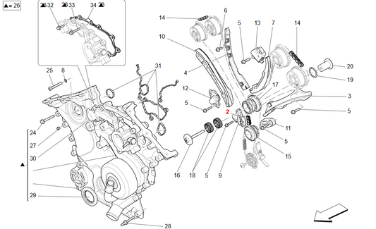 Maserati GranTurismo GranCabrio Transmission Chain OEM 299481