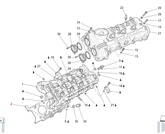 Maserati GranTurismo GranCabrio L.h. Head Gasket OEM 324017