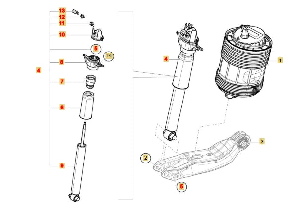 Lamborghini Urus Rear Suspension OEM 4M0513021BL