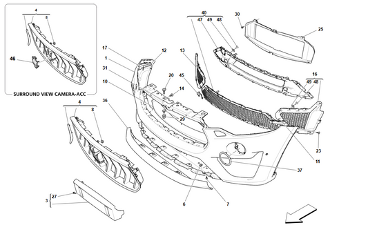 Maserati Levante Front Bumper OEM 670149271