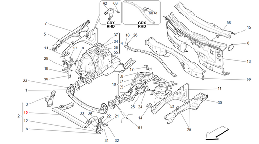 Maserati Levante Pedestrian Impact Crossmembe OEM 670175522