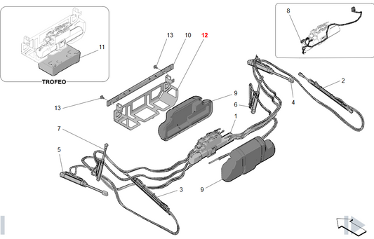 Maserati Quattroporte Ghibli Pump Bracket Assembly Group OEM 673014072